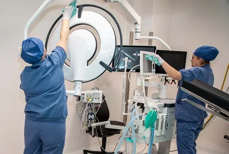 Renrumsstädning av en operationssal