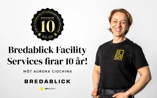 10 års jubileum – Följ med på Auroras resa med Bredablick Facility Services