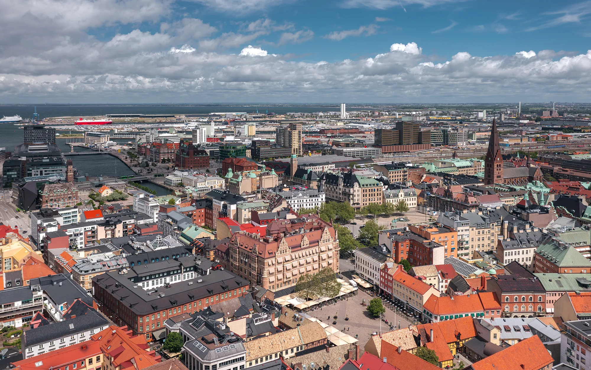 Vy över Malmö där Bredablick Facility Services är verksamma