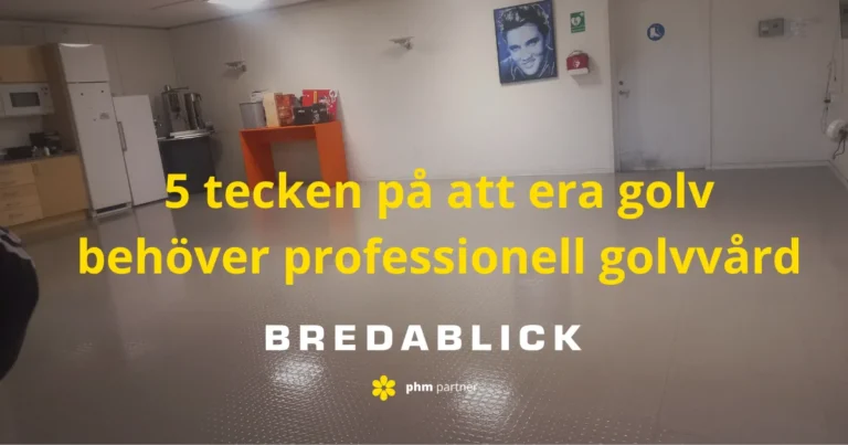 Nystädat golv som Bredablick Facility Services har städat